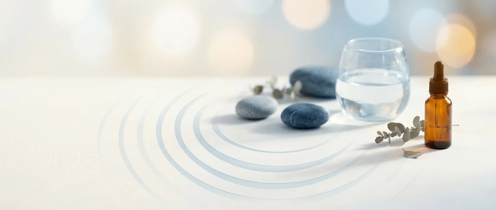 Soft sound-wave wellness background